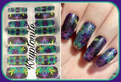 Color Nail Polish Strips,  16ct. Custom Kryptonite