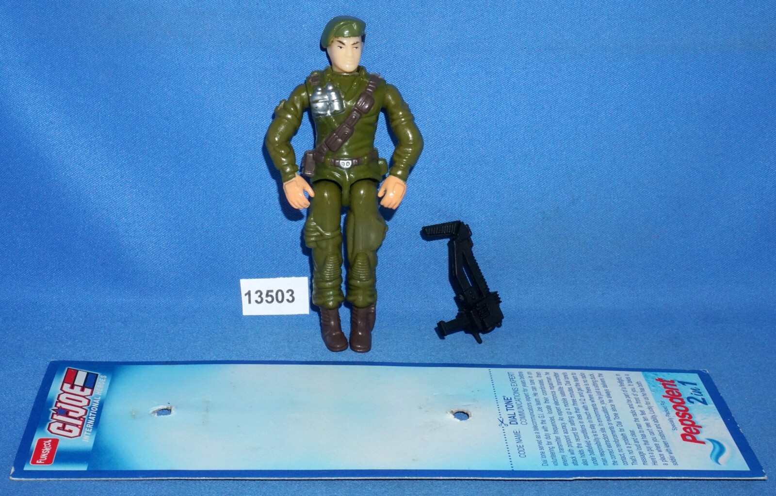 G.I. Joe 2003 DIAL TONE w/WEAPON AND CARD FUNSKOOL India RARE 3.75 inch Figure