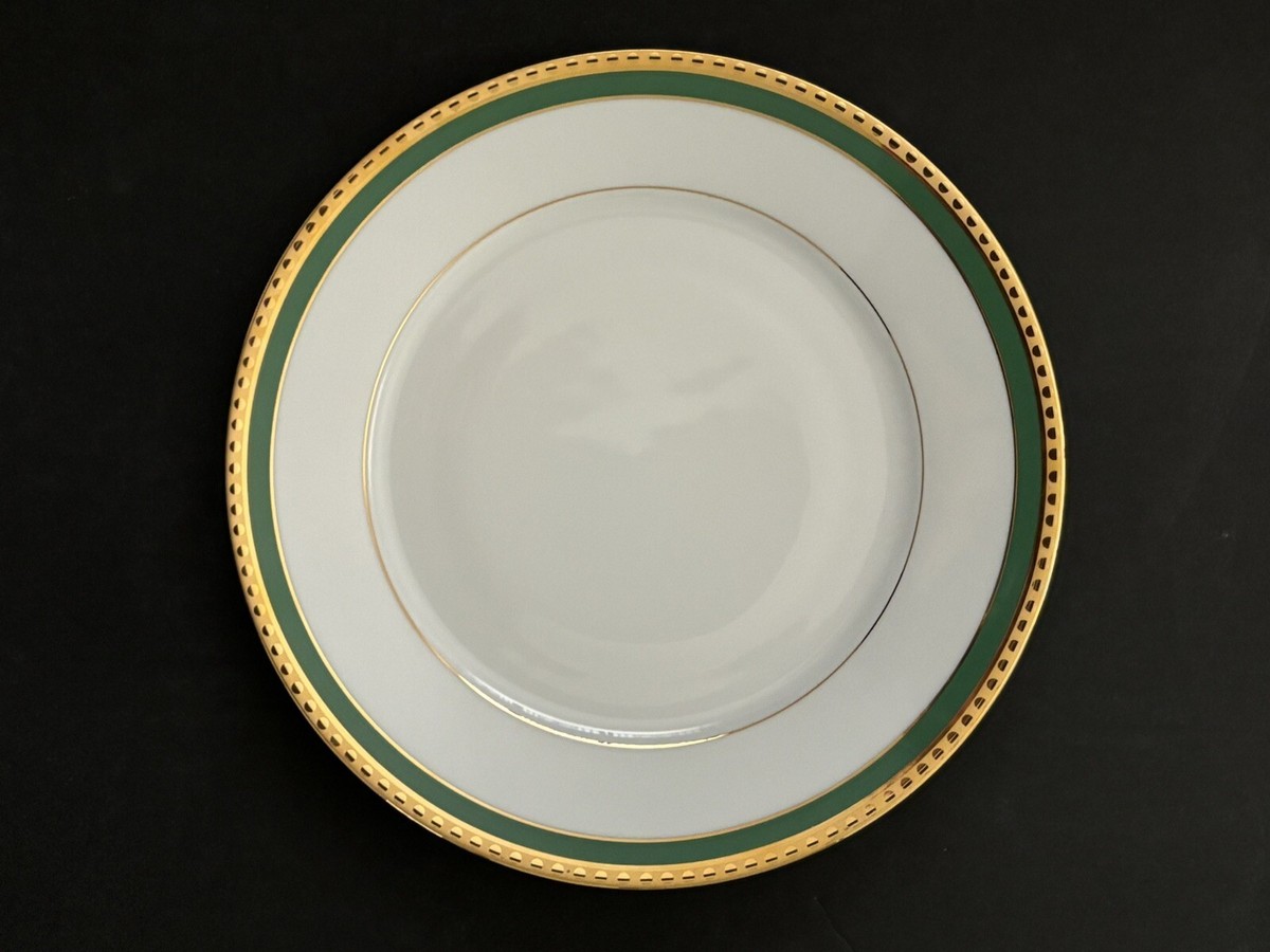 Tiffany Green Band Dessert Plate | eBay