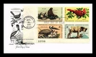 US COVER WILDLIFE CONSERVATION FIRST DAY ISSUE PLATE BLOCK ARTMASTER
