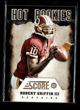 Robert Griffin III: 2012 Score Hot Rookies Glossy Parallel Rookie Insert Card #2. rookie card picture