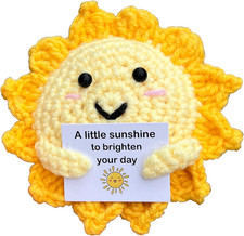 Emotional Support Crochet Sun Decor - Positive Office Desk Gift for All