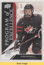2019 Upper Deck Team Canada Juniors Program of Excellence Sasha Mutala READ x9t