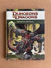 Dungeons & Dragons 4th Ed - Monster Manual WOTC Hardcover (2008)