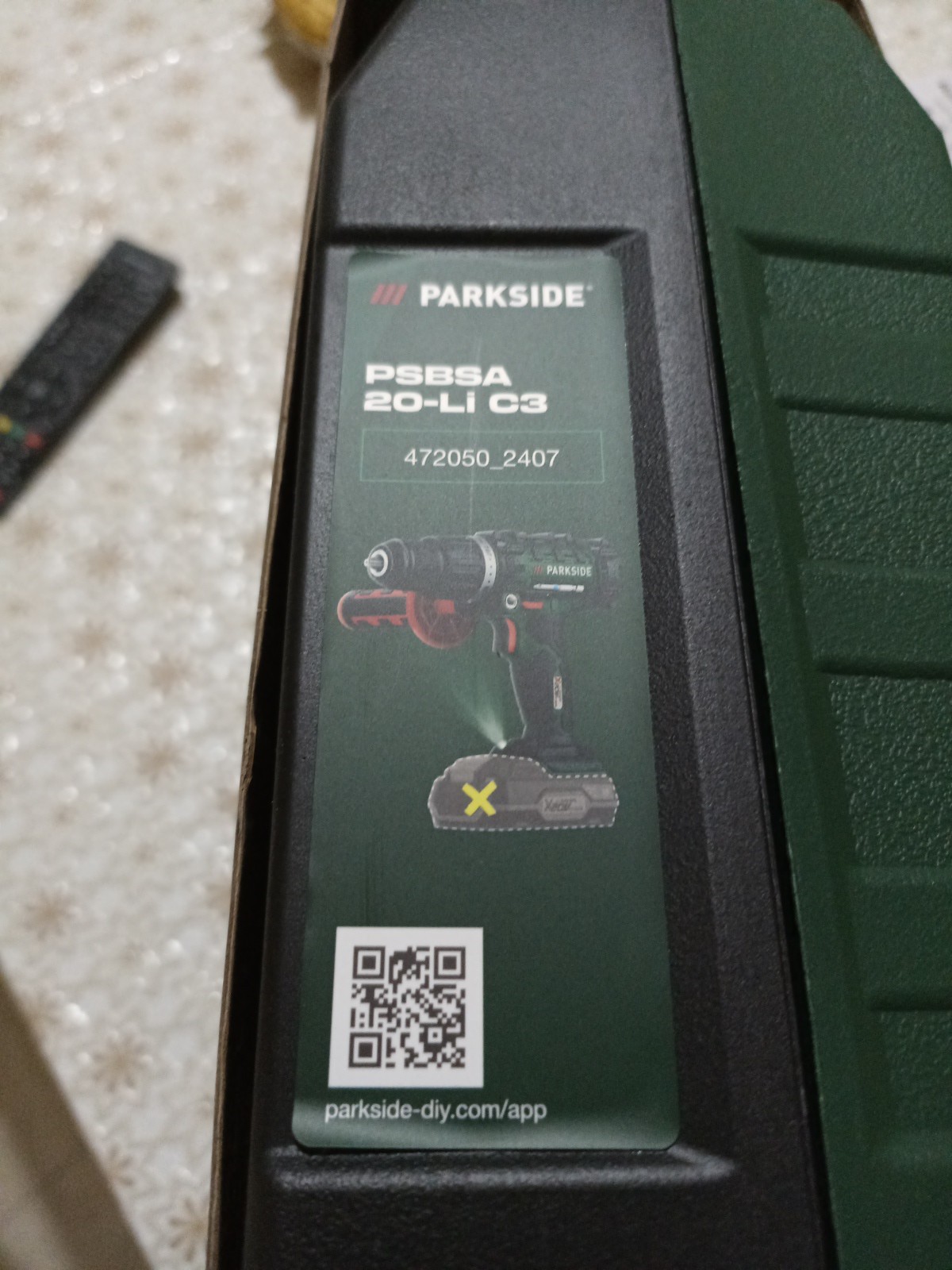 Trapano avvitatore Parkside PSBSA 20 v no batteria portatile ricaricabile 