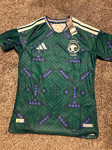 adidas Saudi Arabia National Team Soccer Jersey Green Purple White