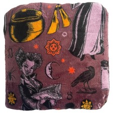 Big One Oversized Plush Purple Hocus Pocus Halloween Throw Blanket, 5'x6'