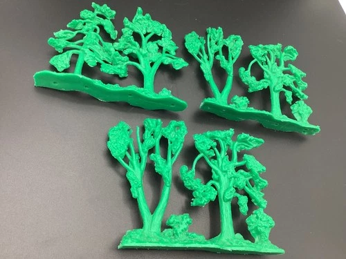 Vintage Marx Battleground Play Set Green Trees Accessories 3 Sections Total