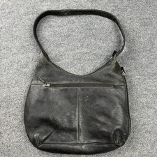 Black Leather Shoulder Bag Purse - DAMAGE STA...