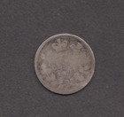 CANADA 1887. 5 CENTS. Young Queen Victoria. Two maple boughs. SILVER .925 Good — photo 2