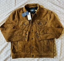 Polo Ralph Lauren Brown suede leather jacket NWT Large