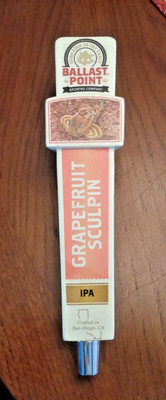 Ballast Point Brewing GRAPEFRUIT SCULPIN IPA Craft Draft Beer 12'' Tap Handle