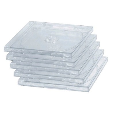 MediaRange 2er CD-/DVD-Hüllen Jewel Cases transparent, 5 St.