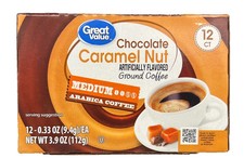 Great Value Chocolate Caramel Nut Medium Roast Coffee K Cups 3.9 oz