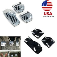 Aluminum Alloy Car Accelerator Pedal Foot Pedals Pad Cover For Brake Clutch Us