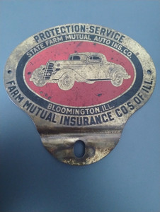 Protection - Service State Farm Mutual Auto Ins. CO. Badge - Brass FREE SHIPPING