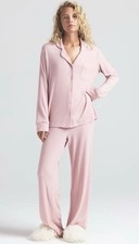 SKIMS Sleep Long Sleeve Pajama Set Pink Bloom Size 4x STPNSPNS4086