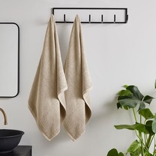 Image of Catherine Lansfield Quick Dry 100% Cotton Bath Sheet, 2 Pack