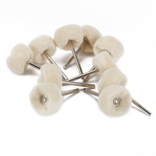 10Pcs Fine Wool 1/8" Shank Soft Polishing Brush Buffing Wheel Rotary Tool A