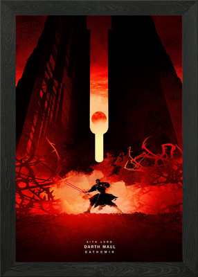 Darth Maul gerahmtes Wandbild Poster Leinwanddruck Bild