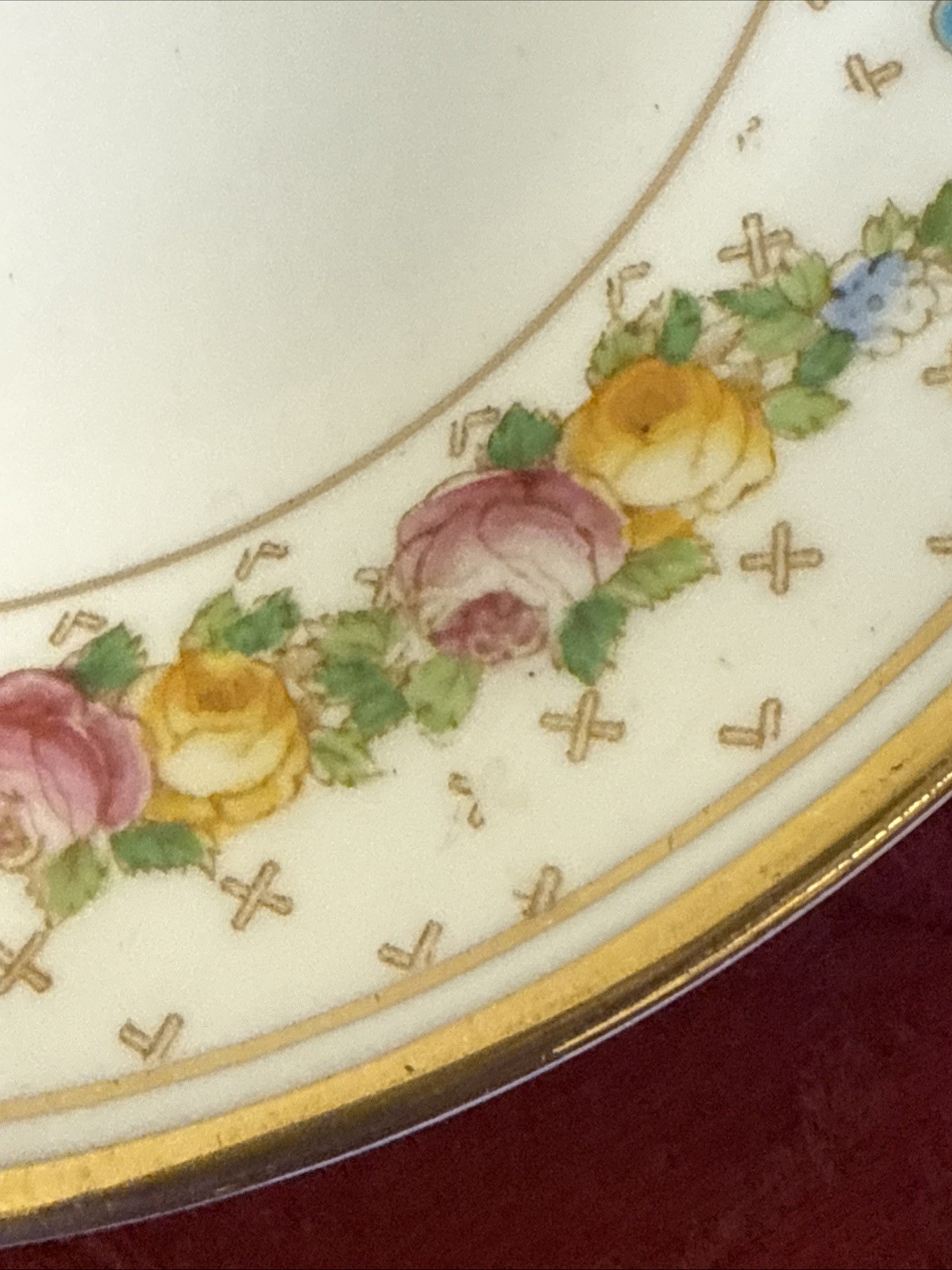 3 Antique Redfern & Drakeford, England, Balmoral China Floral Bread Plates