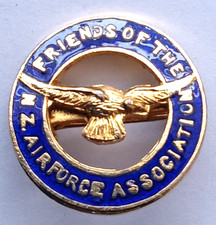 New Zealand Air Force Association Vintage Enamel Lapel Pin Badge.     PB9-1655