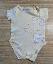 Vintage Sunshine Baby Unisex 3 Months 100 Percent Cotton Yellow Giraffe Romper
