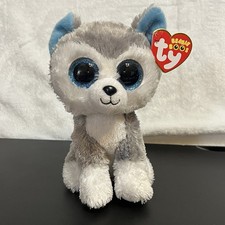 TY Beanie Boos SLUSH the Husky Dog 6 Inch Plush Stuffed Toy Animal w/ Heart Tag