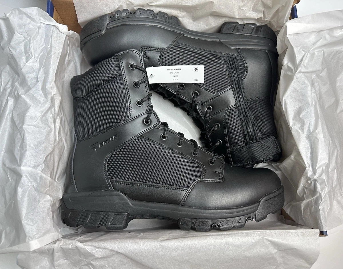 Zip Leather Upper Black Boots for Men for sale | eBay