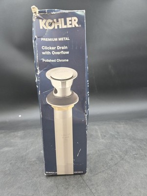 KOHLER Premium Clicker Drain with Overflow in Polished Chrome K-RH1464524-CP