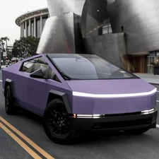 Cybertruck DIY PPF Paint Protection Film Wrap Color Change Matte Metallic Violet