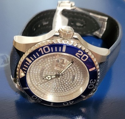  INVICTA SWISS PRO DIVER 43 PAVE DIAMOND DIAL 2.00 CTW $$$$$$$$$$ MINT CONDITION