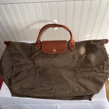 LONGCHAMP LE PLIAGE MODEL M MEDIUM TOP HANDLE HANDBAG TOTE BAG PURSE BROWN