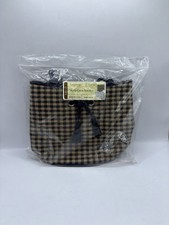 Longaberger Khaki Check Tote Bag, New In Original Packaging