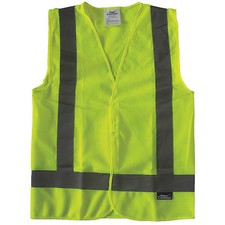 Condor 491R89 Safety Vest, Yellow/Green, Hook-And-Loop