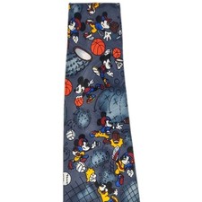 Disney Mickey Mouse volleyball basketball football sports Men's Neck Tie Necktie