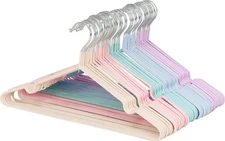 Colored Steel Clothes Hangers,60-Pack Random Color, Non Slip, Durable Heavy D...
