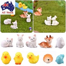 Animals Figurines Miniature Rabbit Hedgehog Frog Cat Deer Chicken Duck