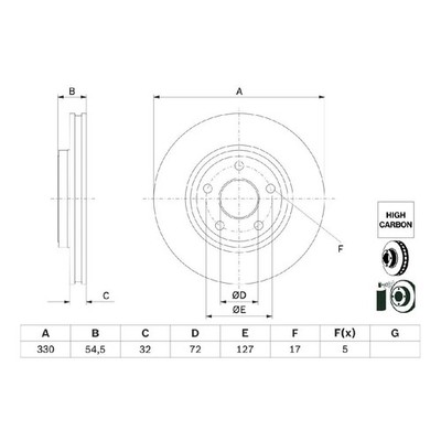 2x Bremsscheibe vorne für Jeep Grand WK2 WH WK | 26242777