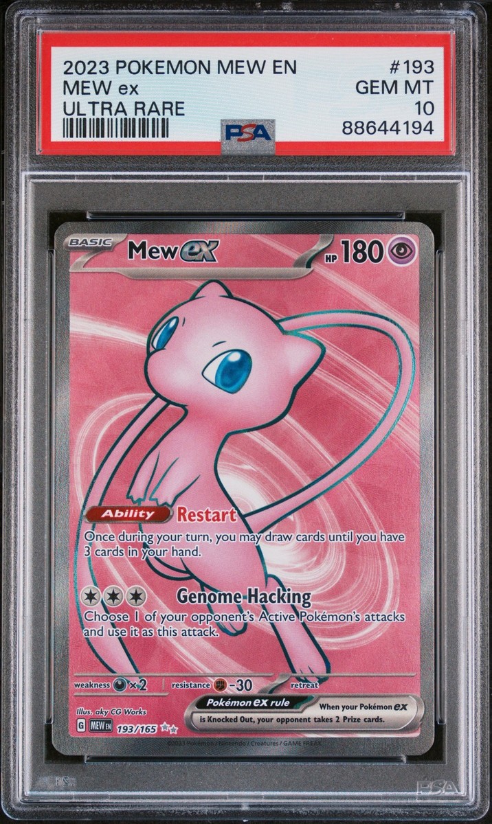 Mew Ex Ultra Rare Pokemon Mew En-151 193 NM PSA 10 | eBay