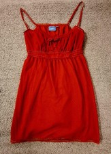 Simply Vera Vera Wang Gown Womens XL Red Mesh Polka Dot Chemise Lingerie Nighty
