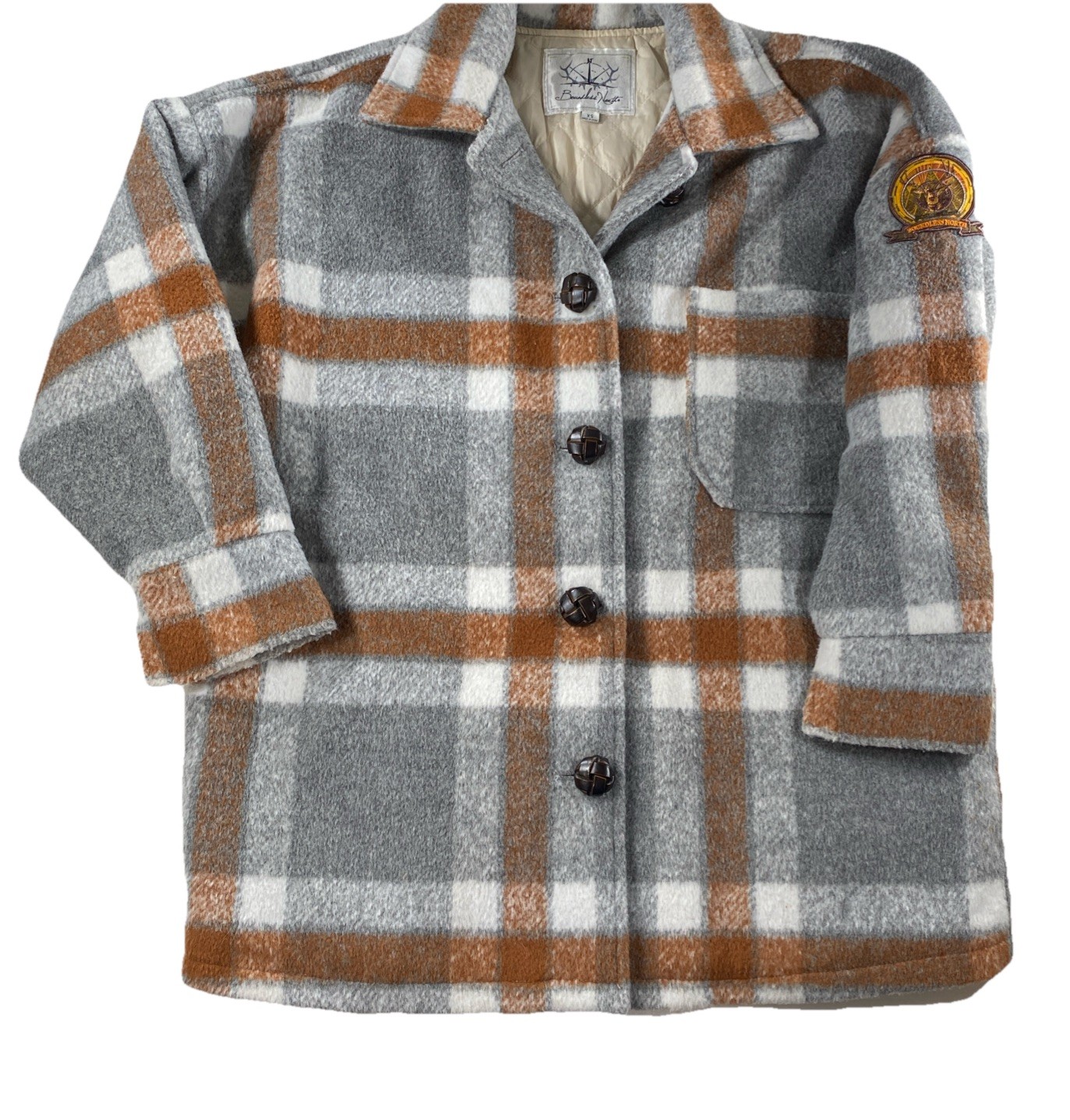 Boundless North Plaid Lined Button Shacket Coat W… - image 1