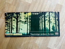 Zug Werbeschild Abteil  DB Deutsche Bundesbahn TEE original Pappe 1968