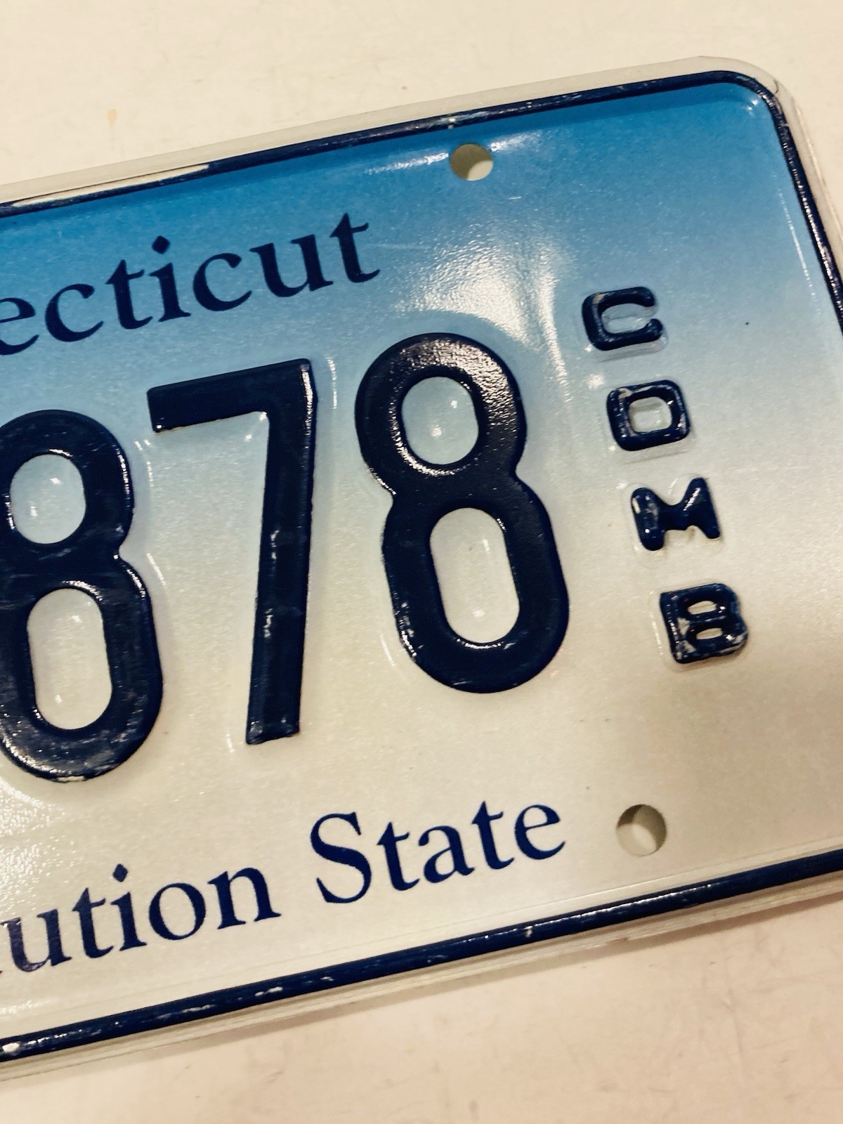 Connecticut Constitution State License Plate Expired Souvenir Art Decor