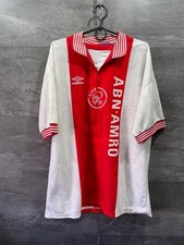 Vintage AFC Ajax 1996-1997 Amsterdam Home Soccer Jersey Umbro ABN-AMRO Size XL