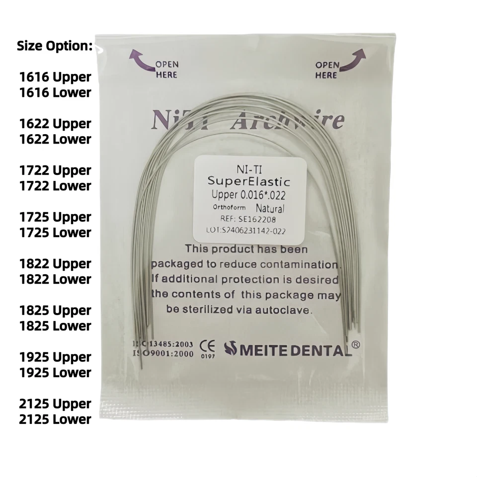 Dental Orthodontic Arch Wire Super Elastic Niti Round Rectangular Natural Form - Image 4 of 4
