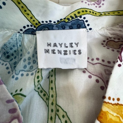 Hayley Menzies Carmen Cotton Volume Shirt Dress 100% Organic Cotton Floral XL - Picture 14 of 18
