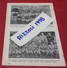VERONA ALESSANDRIA PROMOSSE in SERIE A (1956/57) pagina almanacco RIZZOLI 1958
