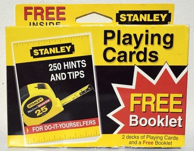 Hoyle Stanley Tools Playing Cards 2 Deck Set Advertising Make Something Great