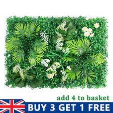 60x40cm Artificial Plant Wall Mat Fence Greenery Panel Decor Foliage Hedge Grass